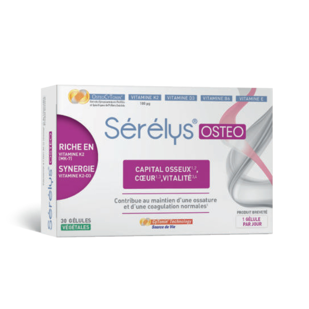 Serelys Pharma Bone, Heart, Osteo Vitality 30 vegetarian capsules