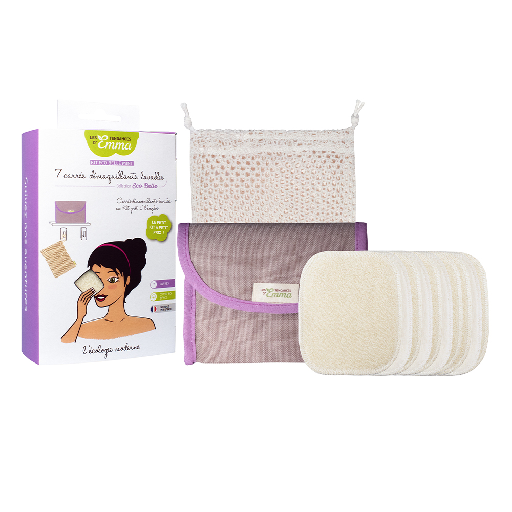Les Tendances D'Emma Eco Belle Kit Eco Belle Mini 7 Cleansing Sticks Organic Cotton Biface x7