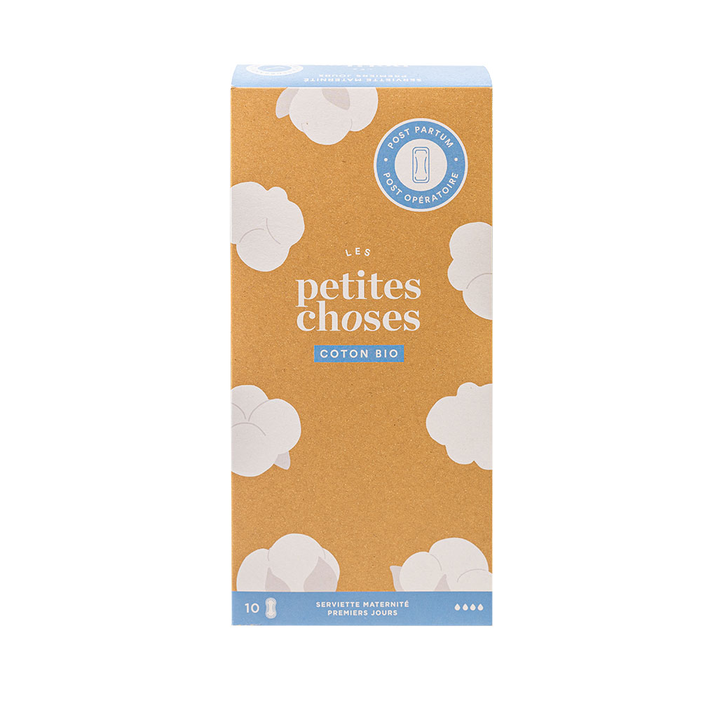 Les Petites Choses Maternity Postpartum Sanitary Towels - Organic Cotton 10 units