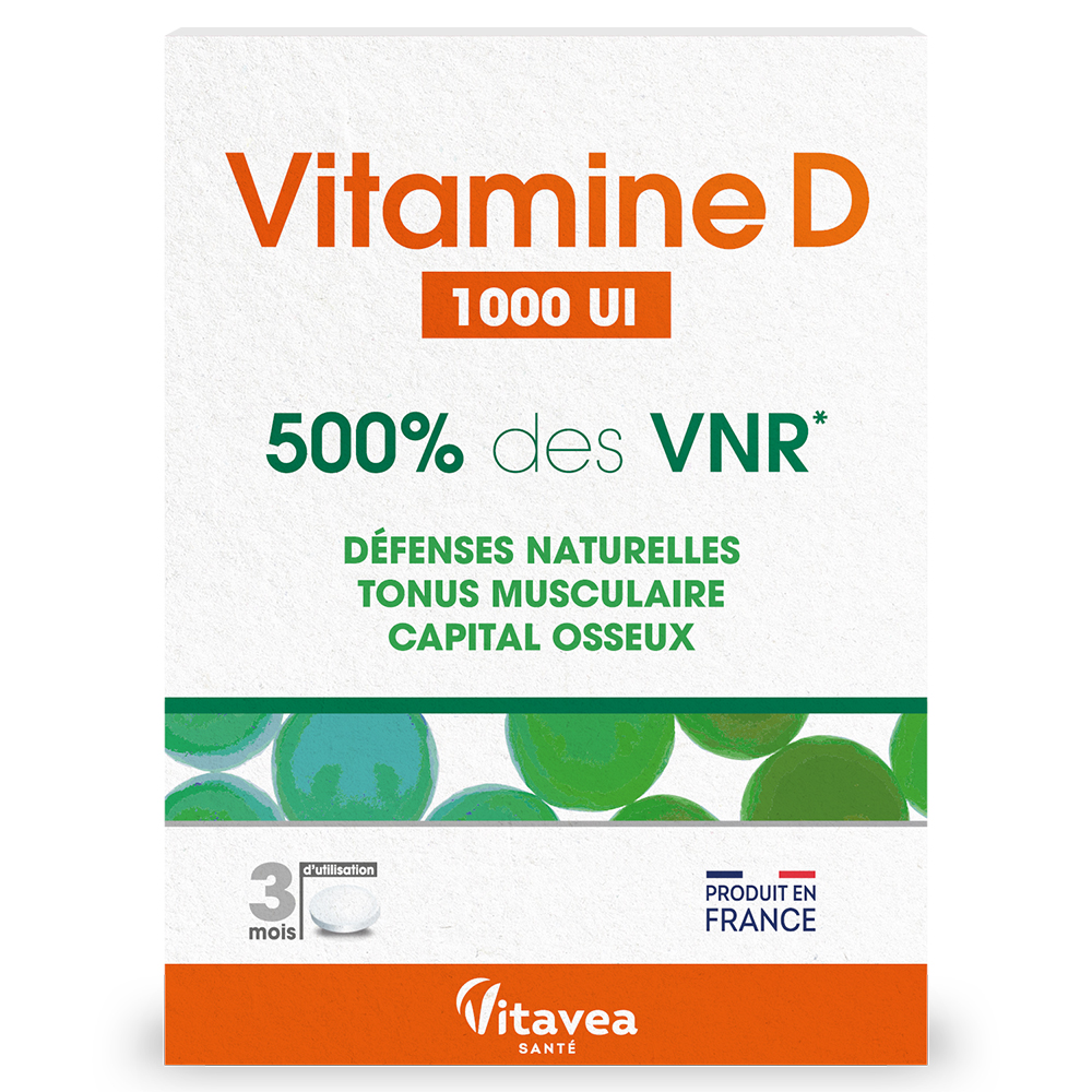 Vitavea Santé Vitamin D 1000 IU 500% des VNR* 90 tablets