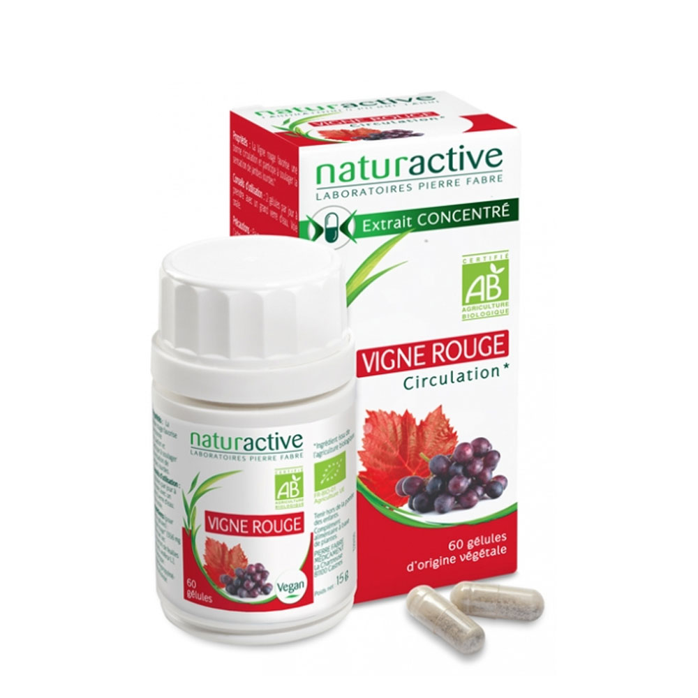 Naturactive Organic Red Vine concentrated extract Circulation 60 capsules