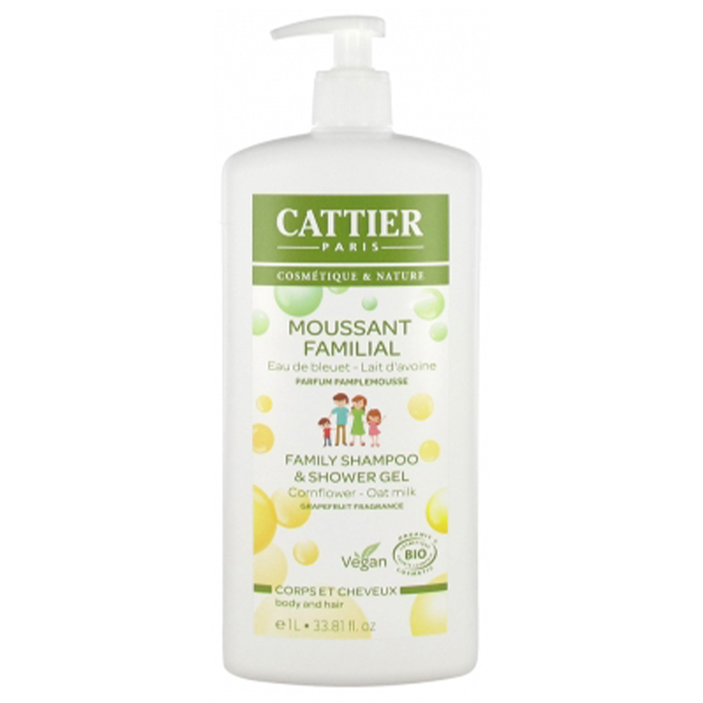 Cattier Family Foaming Gel With Lactoserum parfum pamplemousse 1l