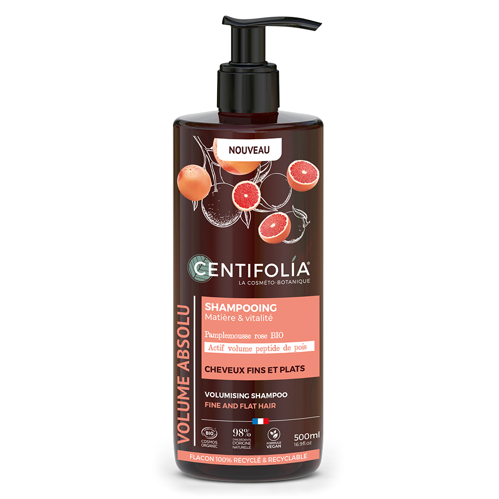 Centifolia Volume Shampooing Pamplemousse Rose Bio Fine, flat hair 500ml