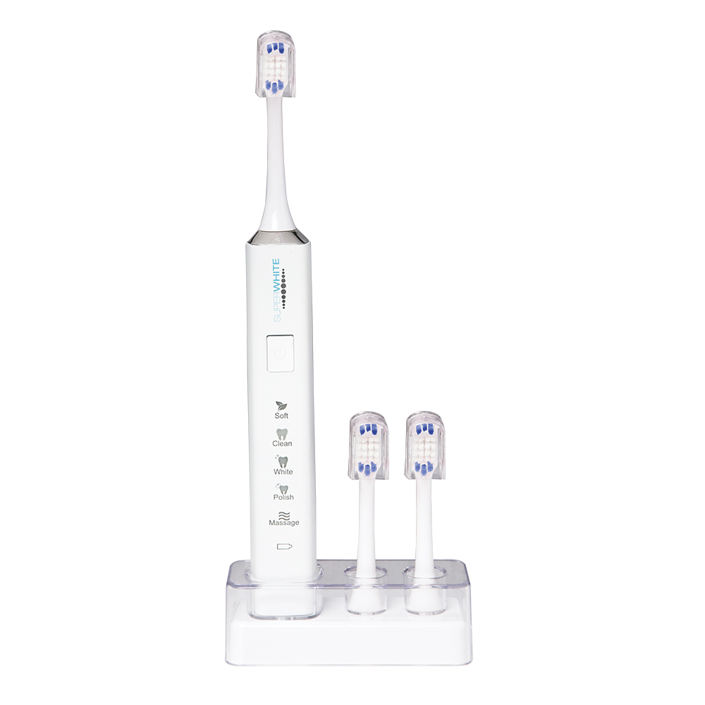 Superwhite WHITE soft Sonic toothbrush + 3 heads