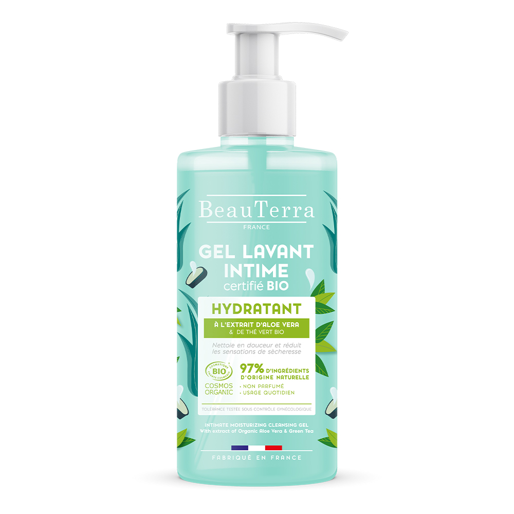 Beauterra Intima Cleansing Gel Hydrating Aloe Vera and Bioes Green Tea 500ml