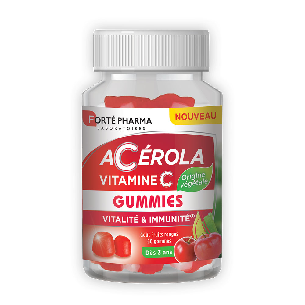 Forté Pharma Acerola rich in natural vitamin C 60 chewing gums