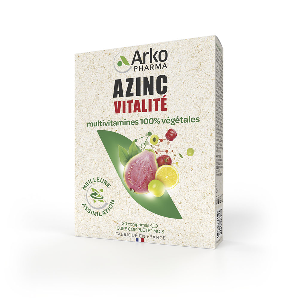 Arkopharma Azinc Plant-Based Multivitamins vitality support 30 tablets