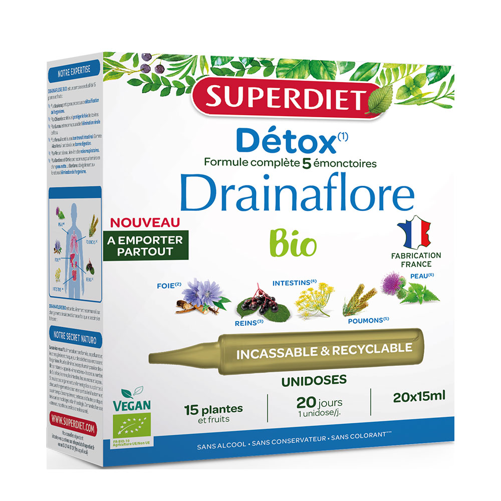 Superdiet Drainaflore organic 20 units