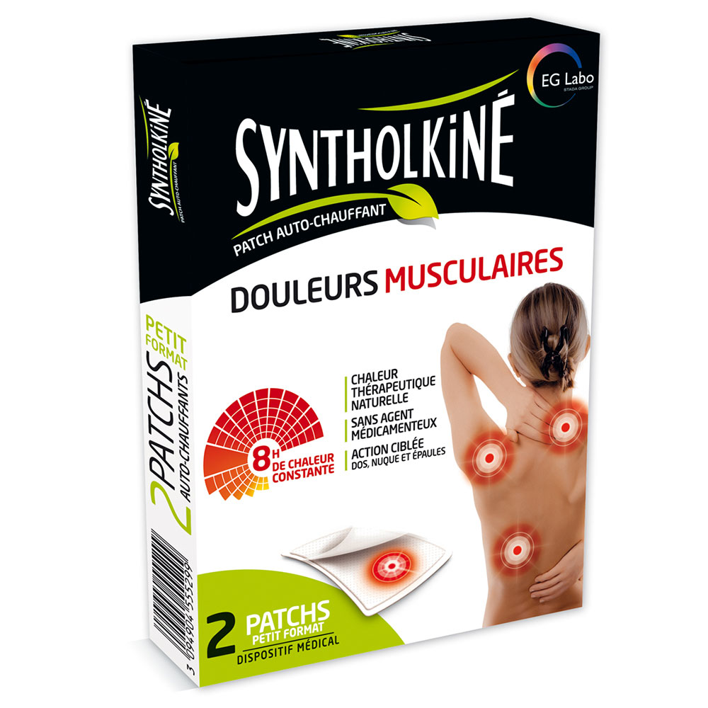 EG Labo SyntholKiné Self-Heating Patch Small Muscle Pains x2