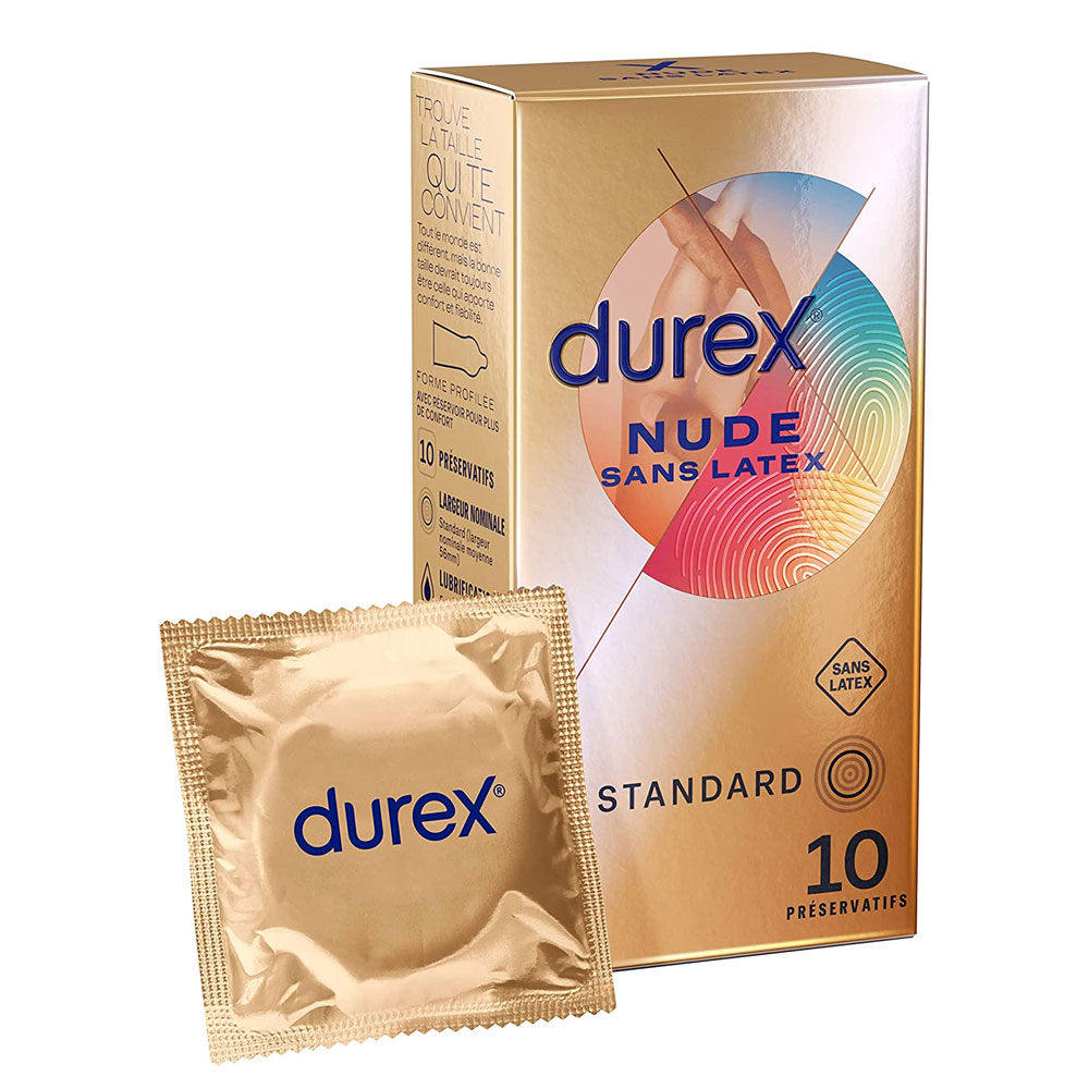 Durex Nude Skin-to-Skin Sensation Condoms latex-free 2 x 10 units