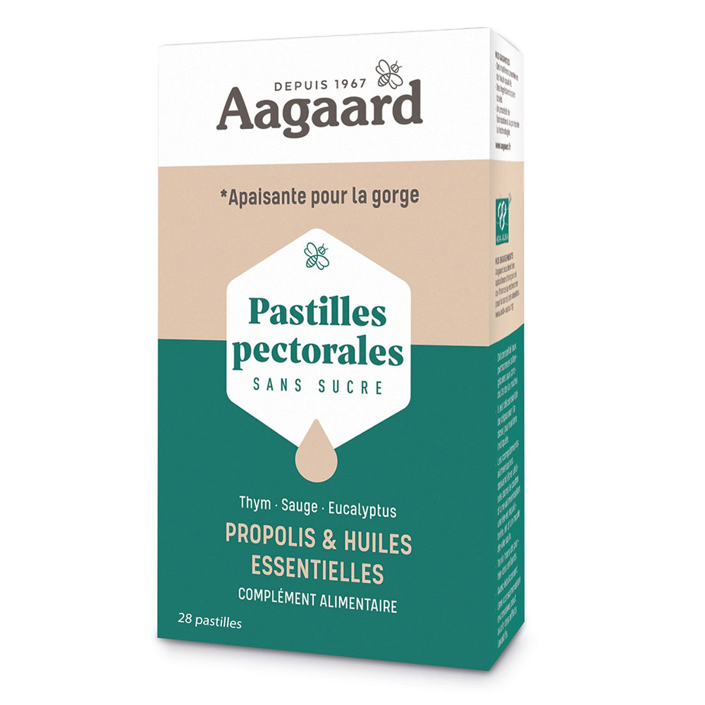 Aagaard Throat pastilles with propolis and essential oils x28