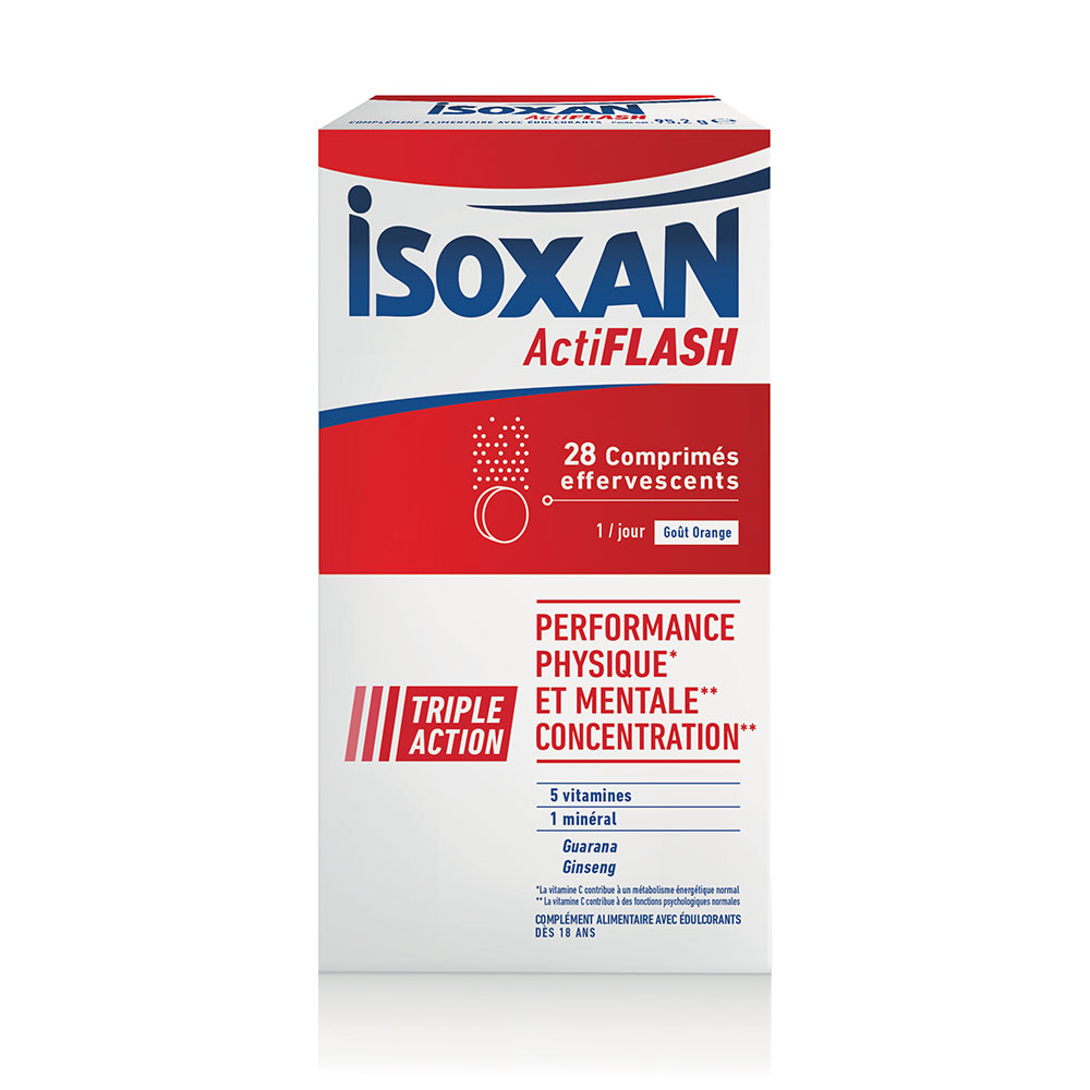 Isoxan Actiflash physical and mental performance 28 effervescent tablets