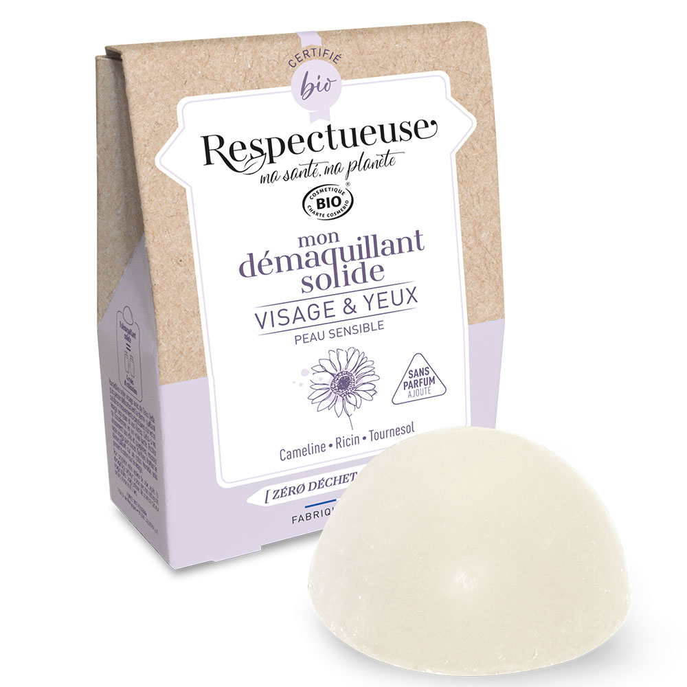 Respectueuse Make-up Removers Solide Face &amp; Eyes Bioes Sensitive Skin 25g