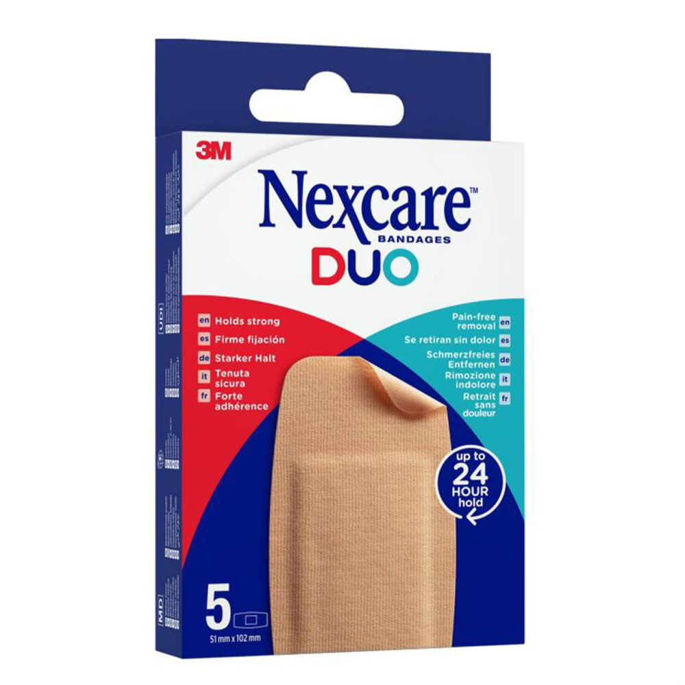 Nexcare Maxi Plasters Duo 24-hour hold x5