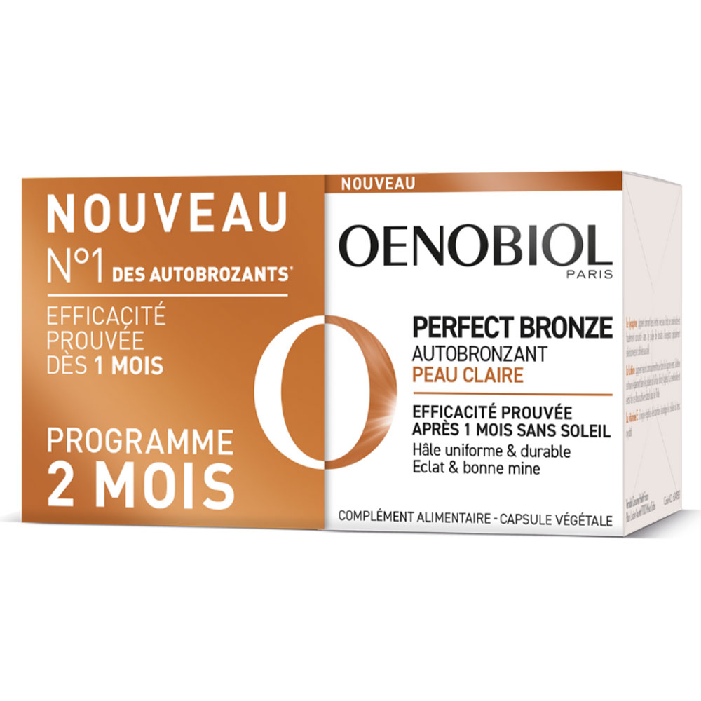 Oenobiol Perfect Bronze Self-tanning lotion fair skin 2 x 30 capsules