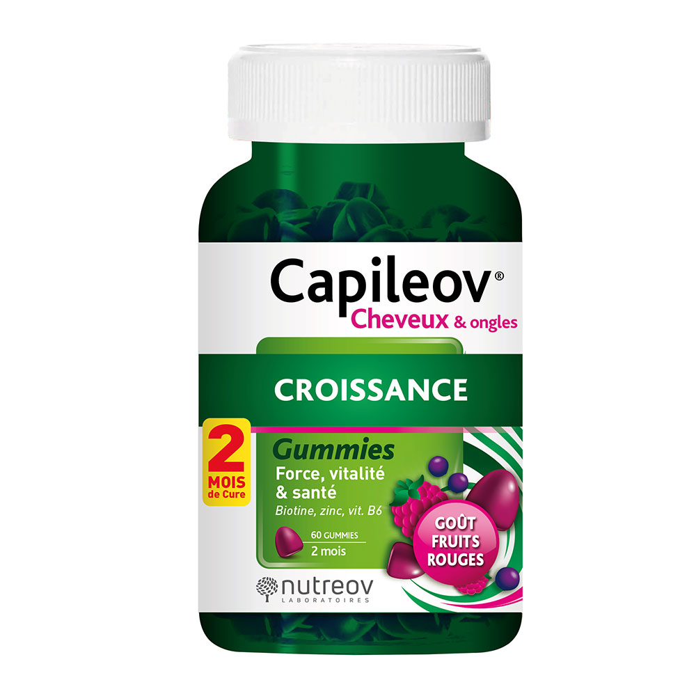 Nutreov Capileov Hair &amp; Nail Growth Taste Red fruits 60 gummies