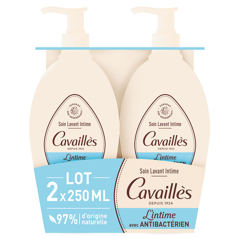 Cavaillès Intimate Dryness Special Anti-Bacterial Natural Toilet Care 2x250ml