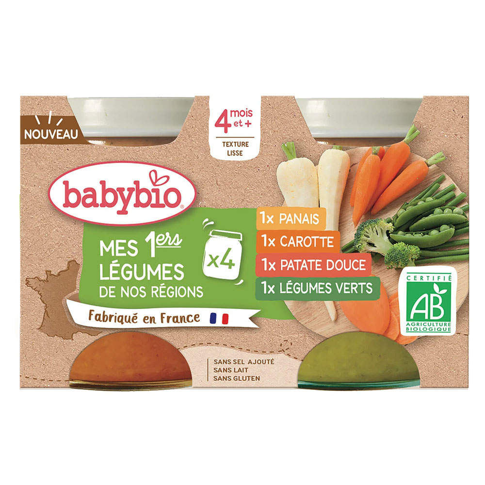 Babybio Petits Pots Bioes My first vegetables from 4 months 4x130g