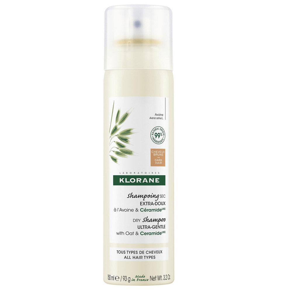 Klorane Oats Gentle Dry Shampoo With Oat Milk Powder Chestnut and Brown Hair 150 ml
