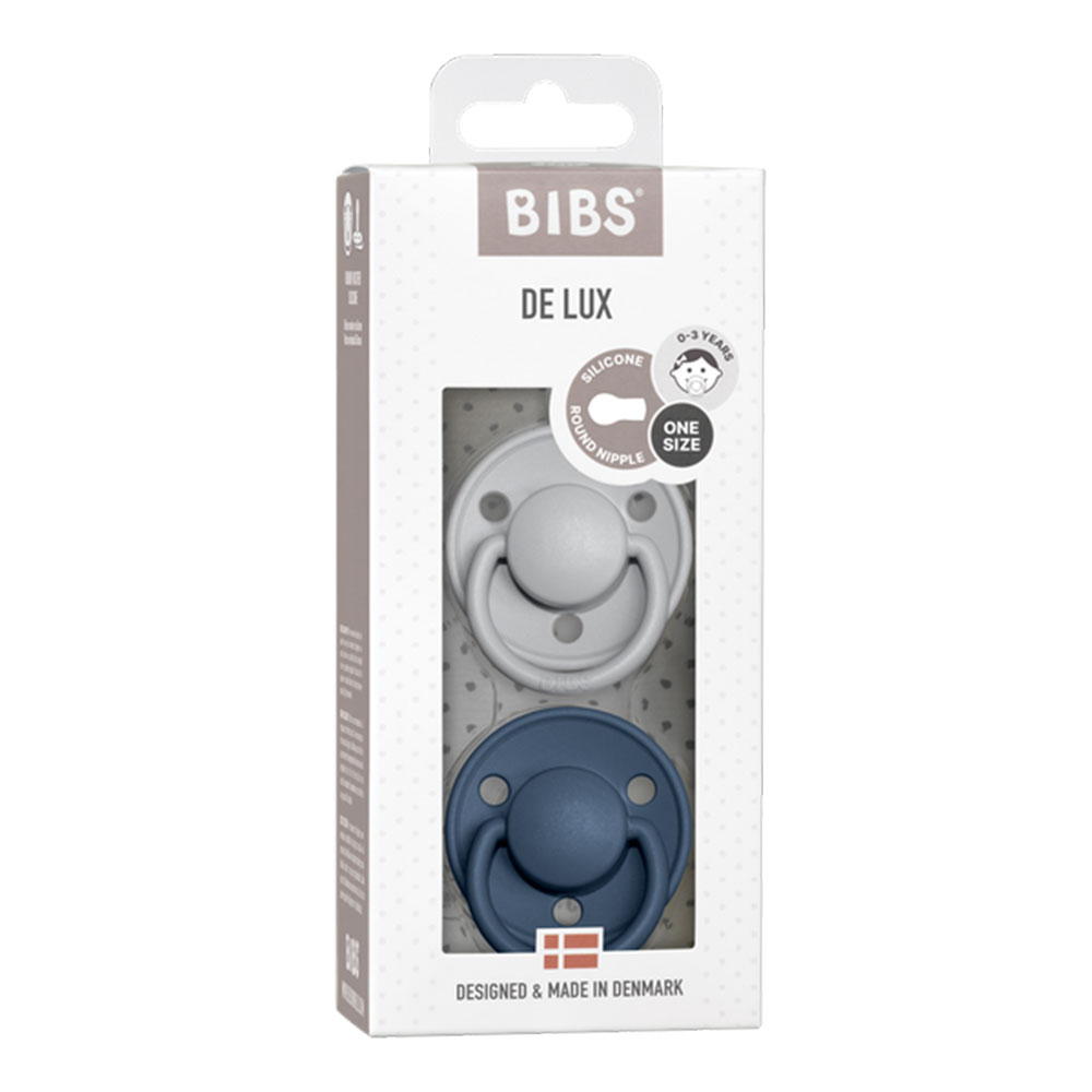 Bibs Bibs de Lux Anatomical soother Natural Rubber Birth to 3 years x2