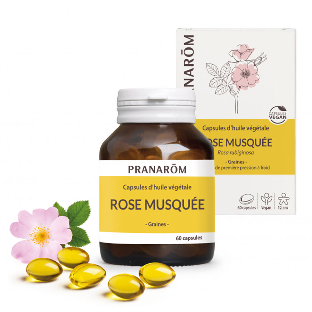 Pranarôm Plant oils Rosehip hydrating, fortifying and antioxidant 60 capsules