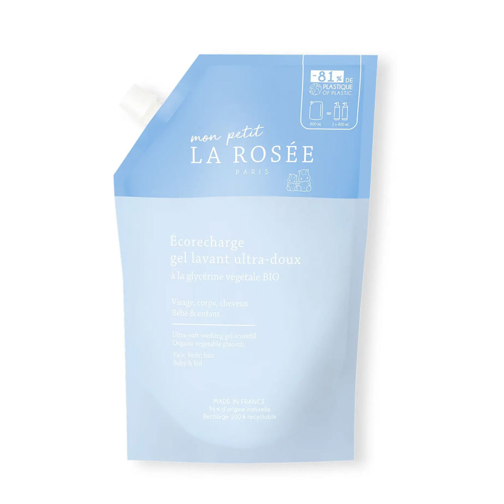 LA ROSÉE Eco refill Ecorecharge Gel lavant ultra-doux à la glycérine végétale BIO A la Glycérine Végétale Bio 800ml