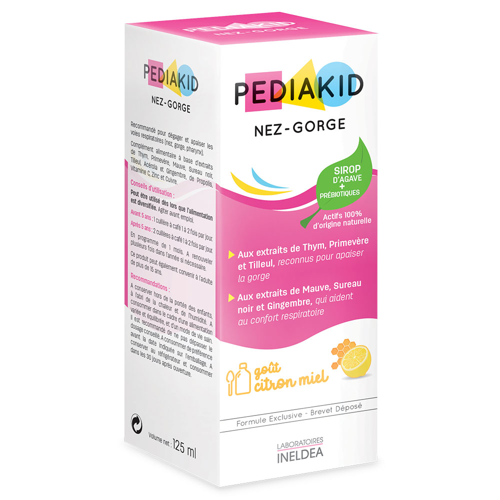 Pediakid Nose-throat Syrup Honey Lemon Flavour 125 ml