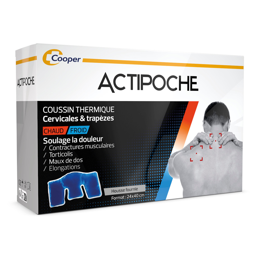 Actipoche Cooper Hot Cold Pads Cervicals And Trapeze Muscles 24x40 Cm