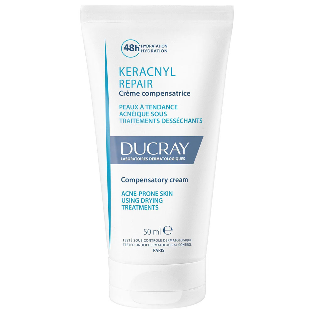 Ducray Keracnyl Compensating cream for acne-prone skin repairs and soothes blemish-prone skin 50 ml