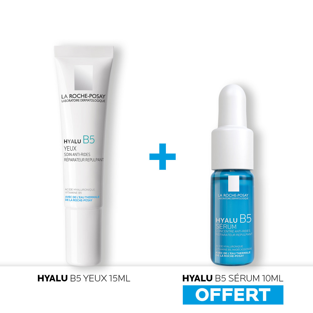 La Roche-Posay Hyalu B5 Eye Contour 40ml + mini Serum 10ml + mini Serum 10ml offert