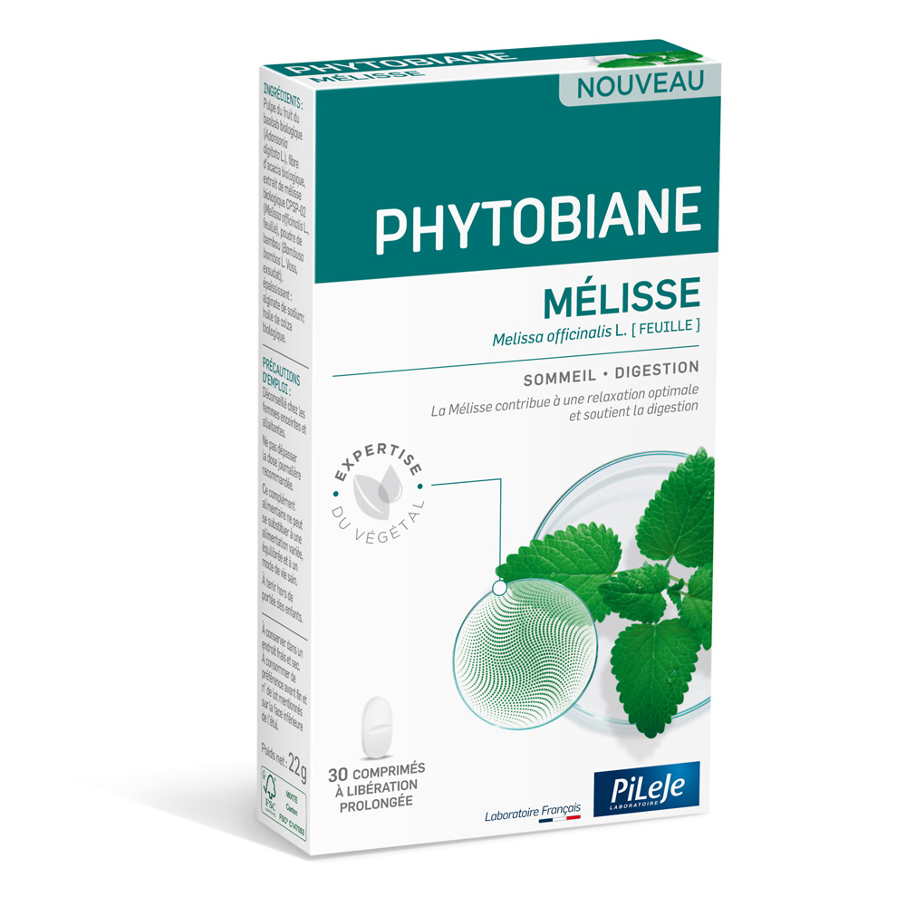 Pileje Phytobiane Lemon balm sleep and digestion support 30 tablets