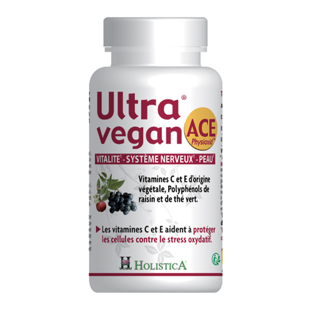 Holistica Ultra Vegan Vitality Nervous System Skin ACE Physiodix 40 capsules