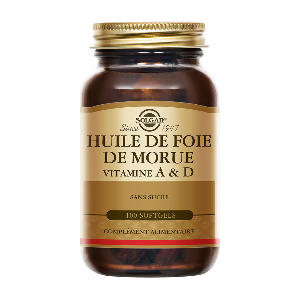 Solgar Cod Liver Oil vitamins A and D for vitality 100 capsules