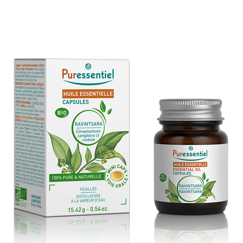 Puressentiel Essential Oils Ravintsara Bioes 60 Capsules