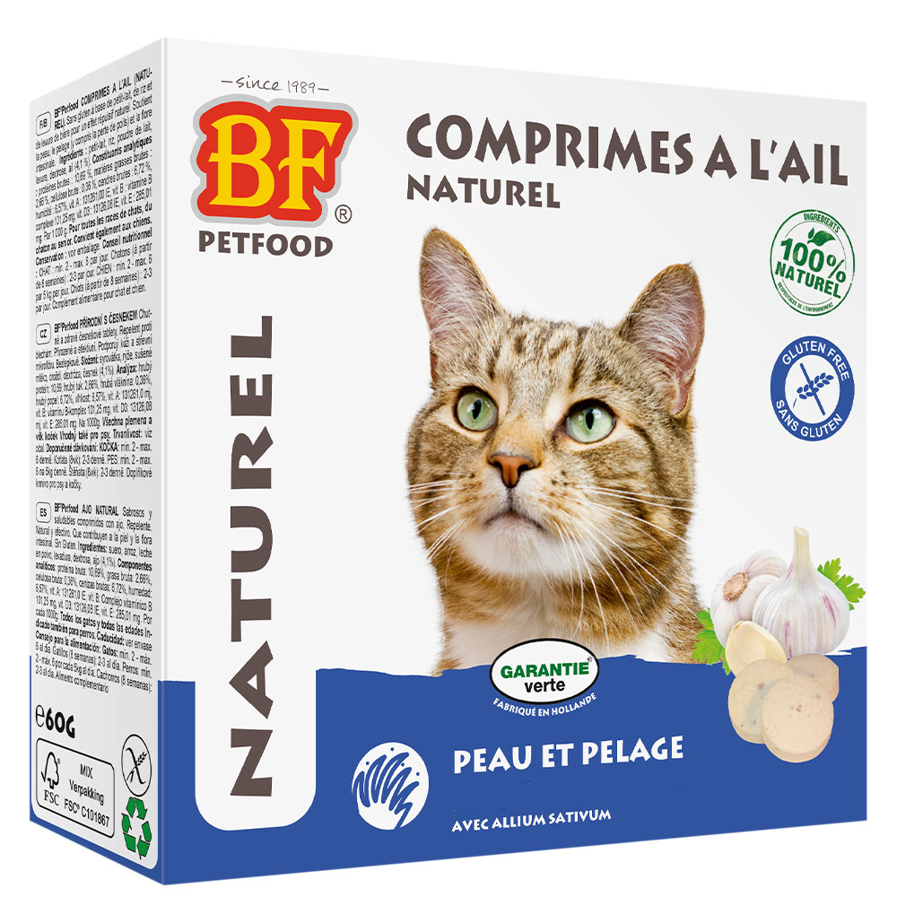 Biofood BF Petfood Ail Naturel Skin and Coat Intestinal Flora 100 Comprimés