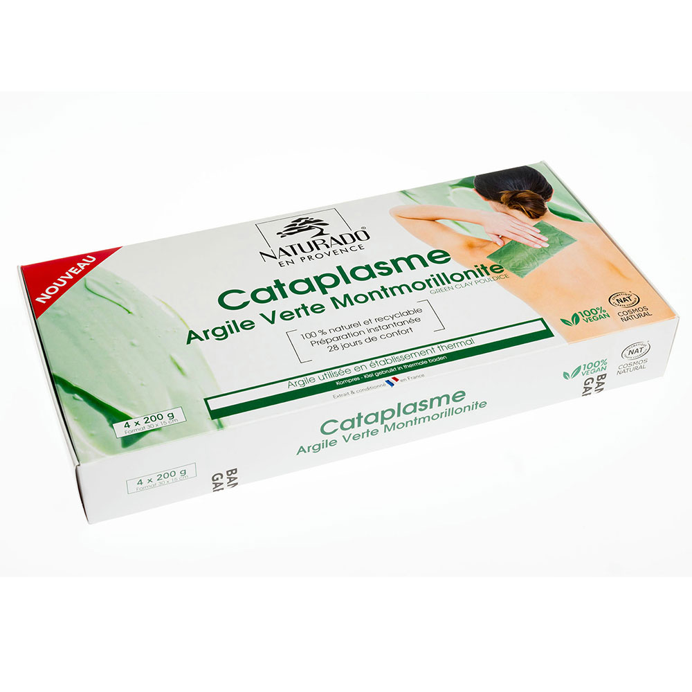 Naturado Green clay montmorillonite poultice poultice size: 30 x 15 cm 4 x 200 g