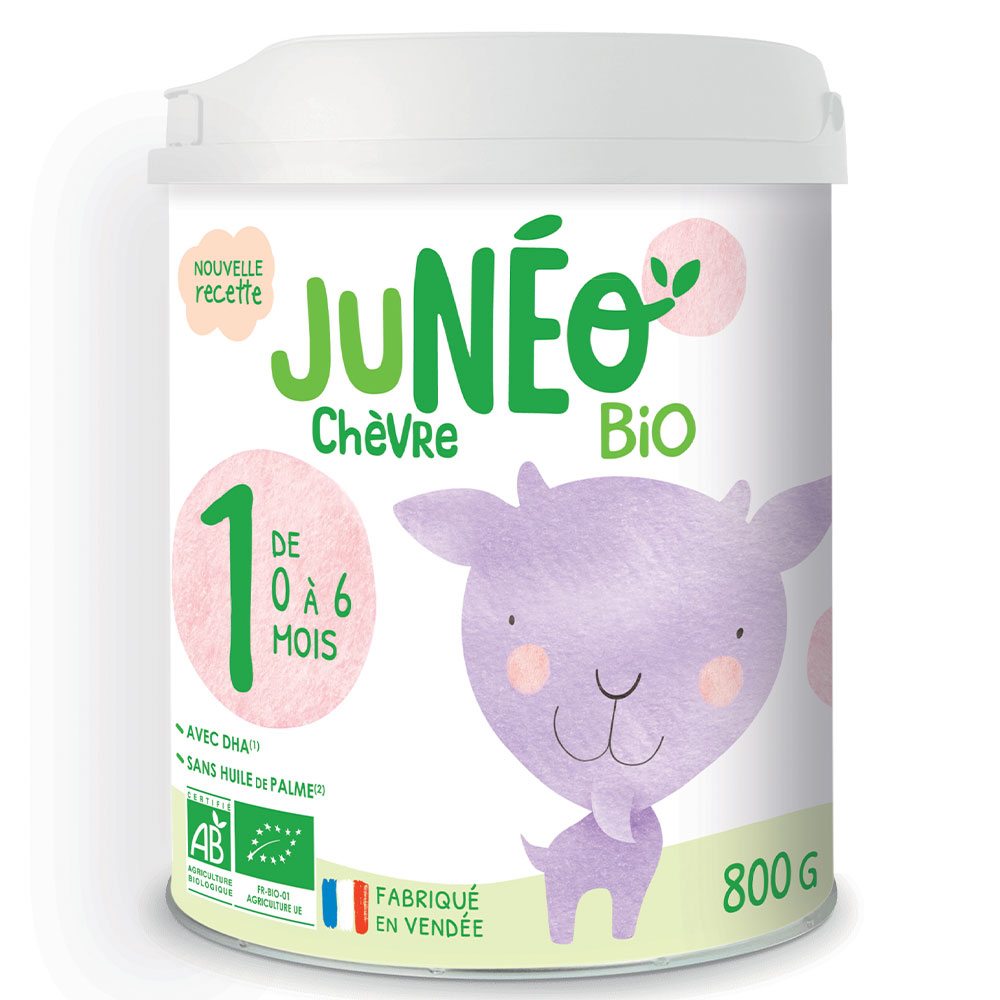 Juneo Goat Organic Infant Formula 800g Chèvre 1er Age 0 to 6 Months Juneo♦Lait Bio Pour Nourrissons 1st Age 0 to 6 Months 800g