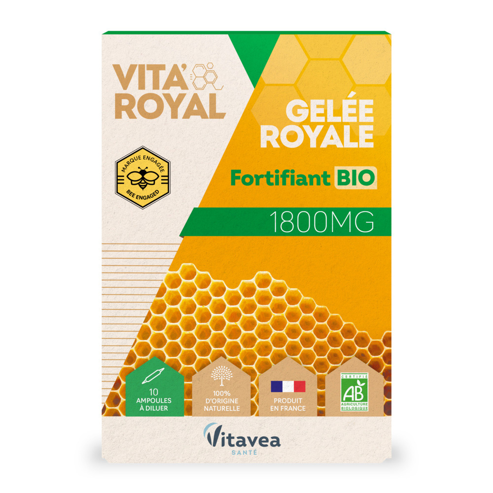 Vitavea Santé Vita'Royal Organic Royal Jelly Fortifiant X 10 Phials