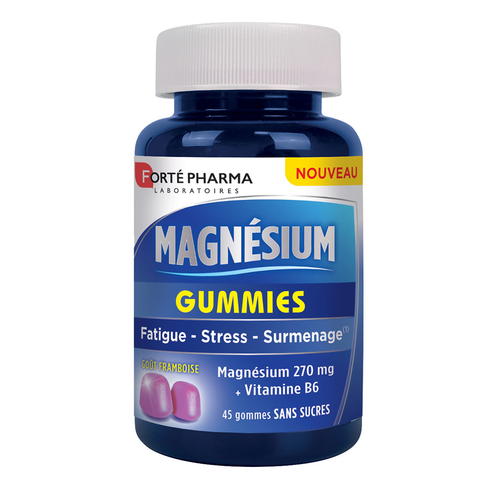Forté Pharma Magnesium raspberry flavour sugar-free 45 gummies