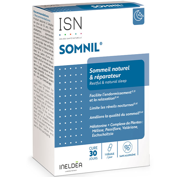 Ineldea Santé Naturelle Somnil natural and restorative sleep 30 capsules