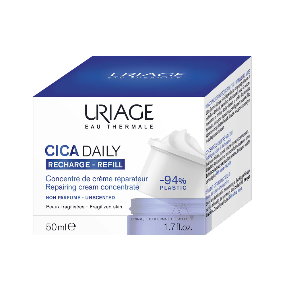 Uriage Cica Daily Repair Cream Concentrate Refill sensitive or weakened skin 50 ml