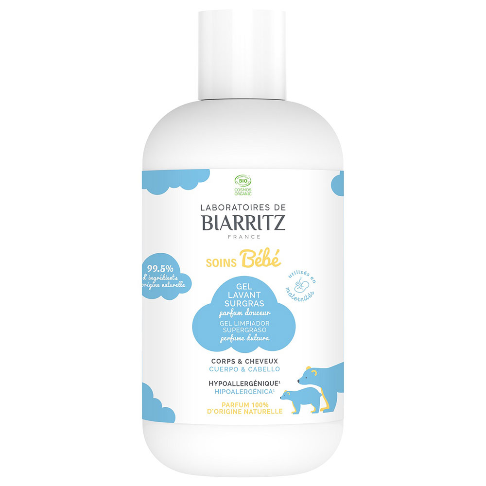 Laboratoires De Biarritz Baby care Gentle Fragrance Organic Surgras Cleansing Gel Body & Hair 200ml