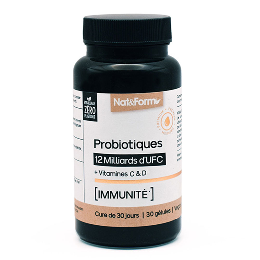 Nat&Form Probiotics 12 billion CFU supports immunity 30 capsules