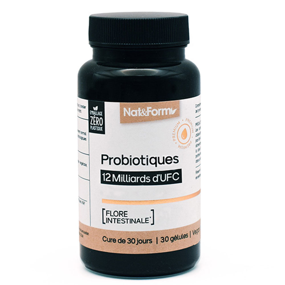 Nat&Form Probiotics 12 billion CFUs Intestinal Flora 30 capsules