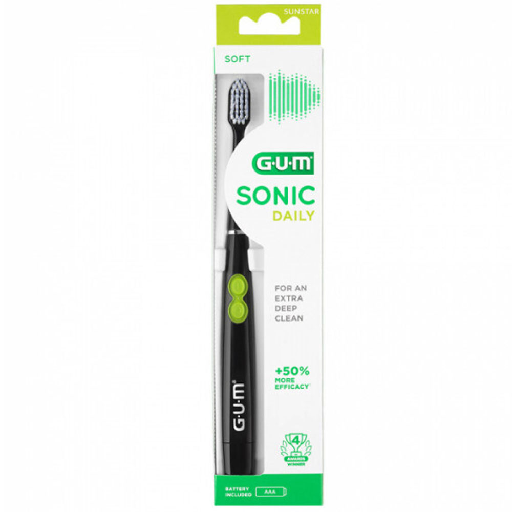 Gum Sonic Daily Brosse A Dents Noir