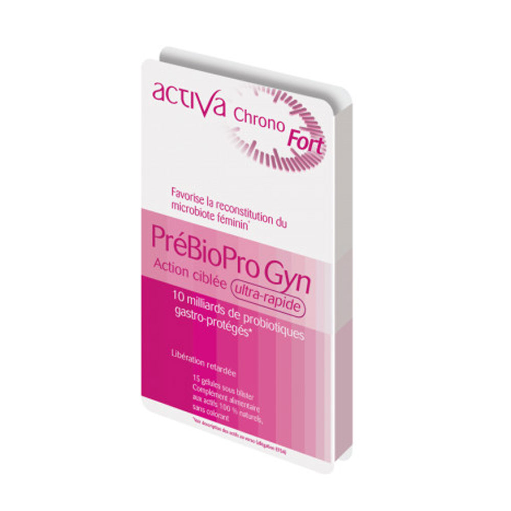 Activa Chrono Fort Prébiopro Gyn ultra-fast targeted action 15 capsules
