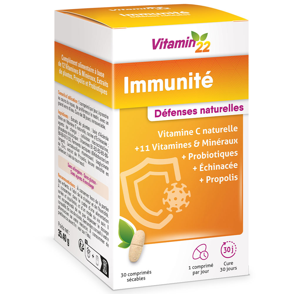 Vitamin'22 Immunity Natural defences 30 tablets