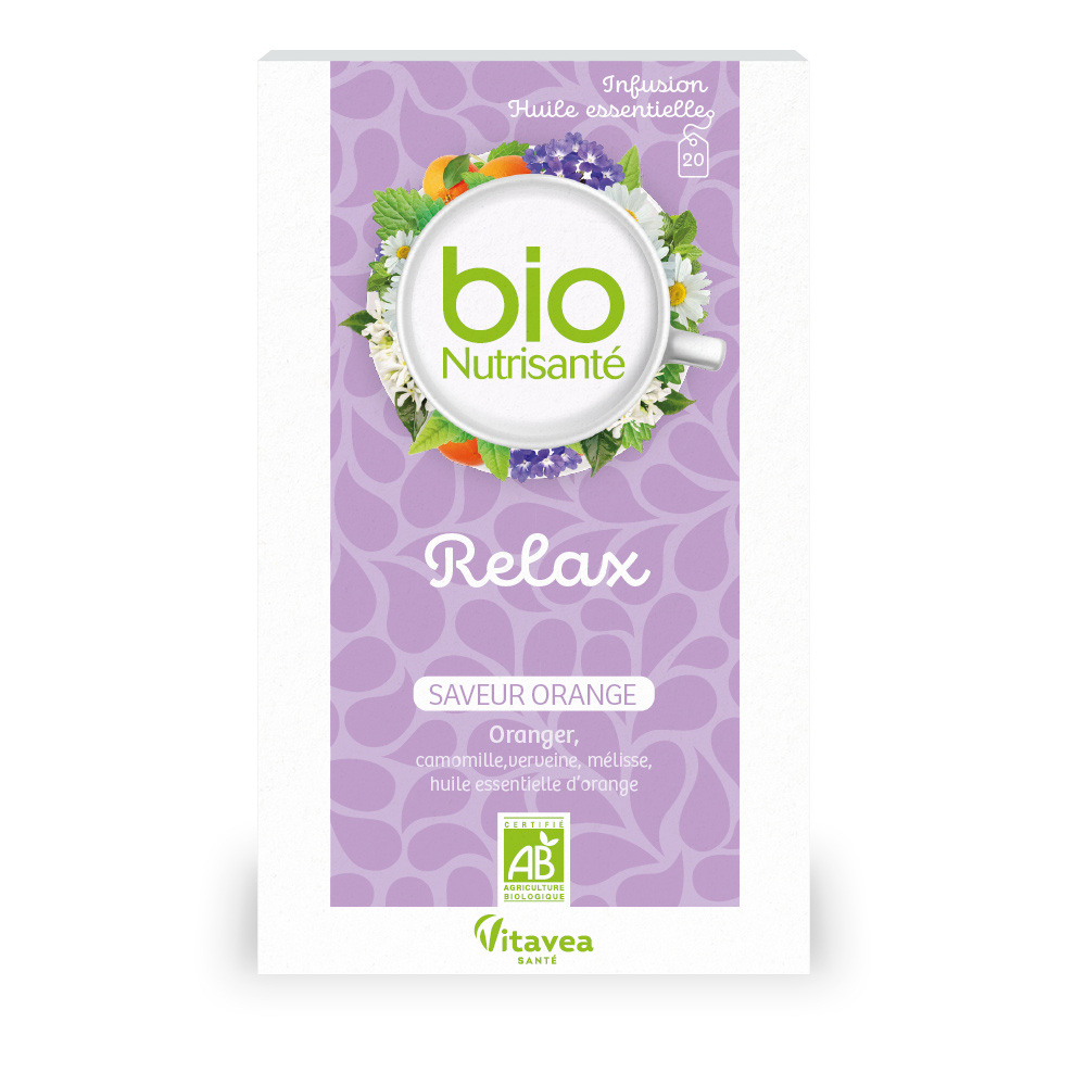Vitavea Santé BioNutrisanté Herbal Teas Relax Bioes With Essential Oils 20 sachets