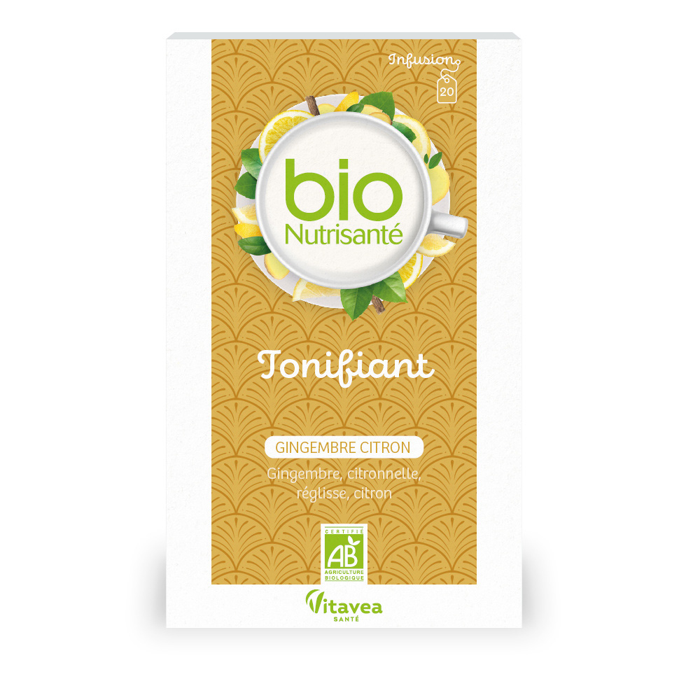 Vitavea Santé BioNutrisanté Herbal Teas Organic Ginger Lemon 20 sachets