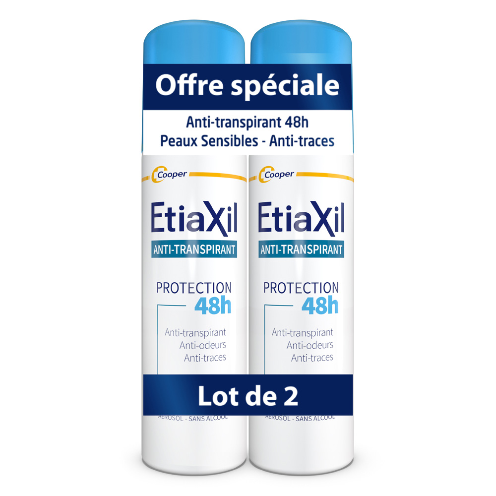 Etiaxil Antiperspirant 72h Protection Aerosol Deodorant sensitive skin 2 x 150 ml